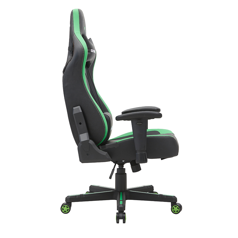 XL-2299 Wright cadeira de jogos preta e verde com barra de gás de 4 estágios